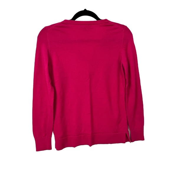 Banana Republic 100% Merino wool sweater Small Pink V-neck pullover womens - Picture 2 of 7